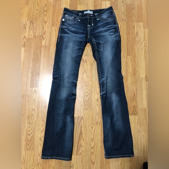 Big Star Denim - Big Star Boot Cut Liv Jeans w Button Pocket, size 28XL Whiskered